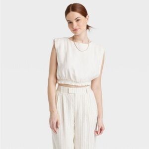 Extended Shoulder Gauze Top